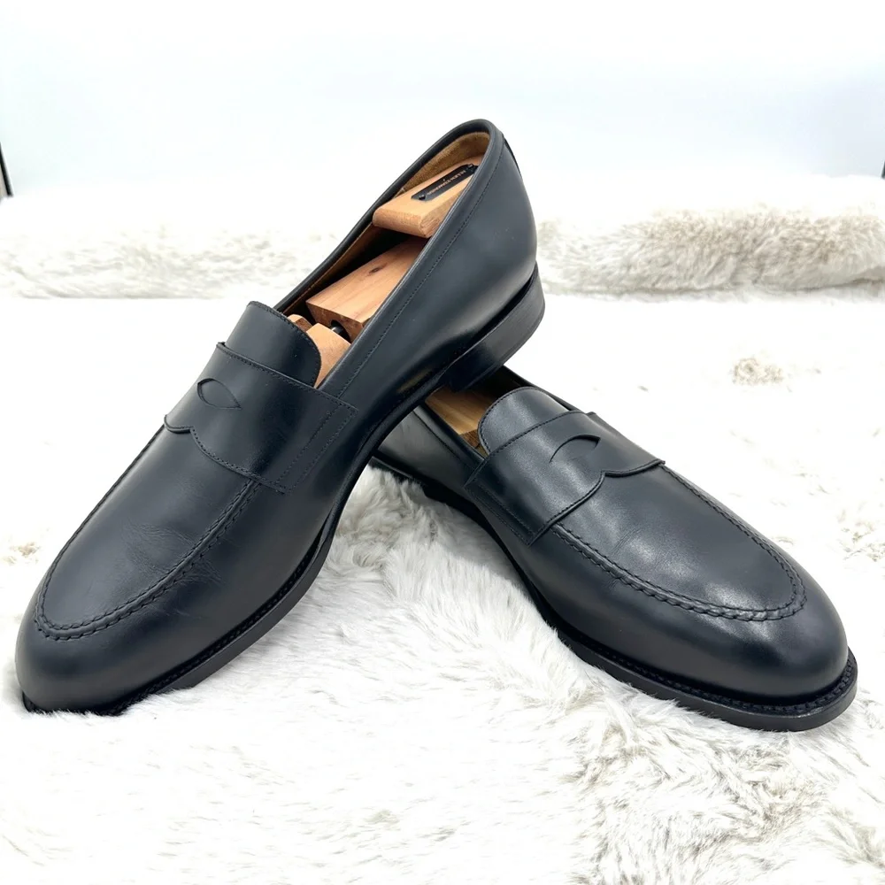 Morjas Ivy Loafers in‎ Black Leather NEW size 13 US 13.5